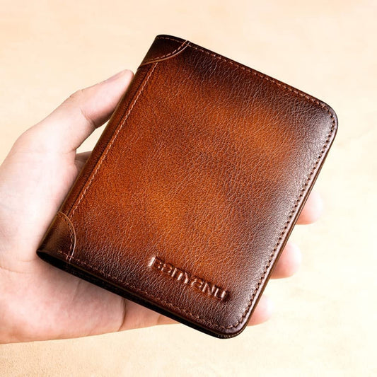 Minimalistická kožená peněženka s RFID blokováním pro muže