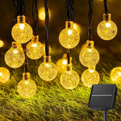 Voděodolné solární LED řetězové světelné řetězy