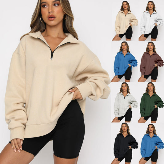 Dámské mikiny s dlouhým rukávem Half Zip Pullover