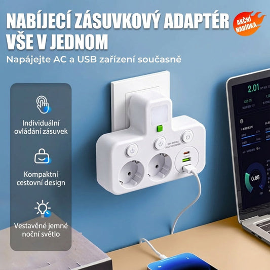 ✨⚡Inteligentní prodlužovací kabel s USB porty