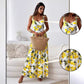 ✨Elegance je tak jednoduchá - 🍋Femei Elegant Lemon Print Spaghetti Strap Flowy rochie lungă