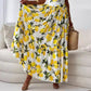 ✨Elegance je tak jednoduchá - 🍋Femei Elegant Lemon Print Spaghetti Strap Flowy rochie lungă