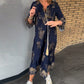 👗Volně střižené vintage šaty s V-výstřihem