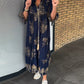 👗Volně střižené vintage šaty s V-výstřihem