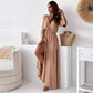 【💖2024 Nové výrobky】👗Elegantní, sexy dámské šaty se špičatým výstřihem