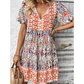 ✨  Boho prázdninové šaty s výstřihem do V