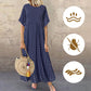 Dámské šaty Polka Dot Print Casual Maxi Dress