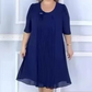 👗 Plisované šaty s krátkými rukávy a kulatým výstřihem