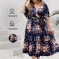 👗Zavinovací šaty s výstřihem do V a květinovým vzorem