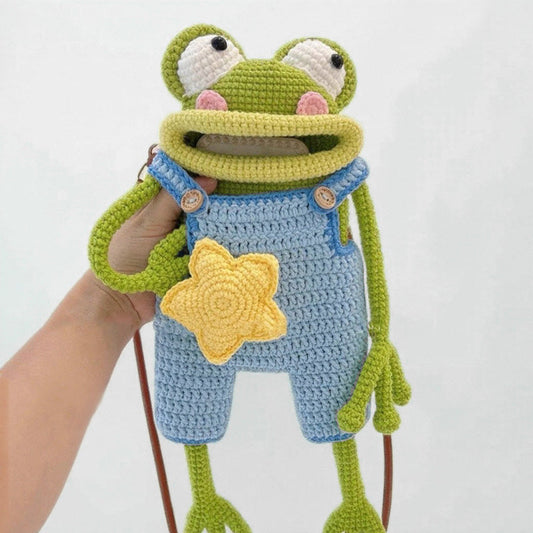 🐸Sada pro háčkování žabích tašek na telefon