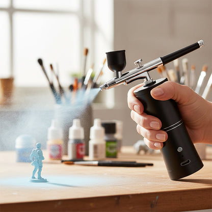 ⚡ Blesková nabídka pouze na 3 hodiny 🛠️ Bezkabelová přenosná sada pro airbrush s kompresorem