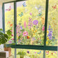 ✨POSLEDNÍ DEN 50% SLEVA!💐Barevná květinová kytice jako samolepka na okno🖼️