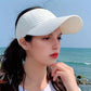 🔆 1+1 zdarma 🧢Nejprodávanější prodyšná sluneční čepice bez vršku – otevřený horní design, široký okraj, lehká, skládací, UV ochrana, více barev