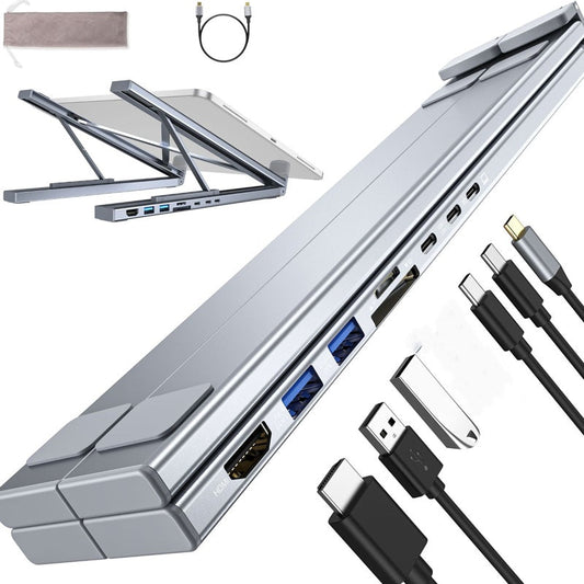💻 Dokovací stanice USB-C a stojan na notebook – 4K HDMI, více portů, ergonomický