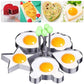 🍳Formičky na smažená vejce z nerezové oceli - sada 5 kusů