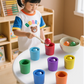 Duhové kuličky v kelímcích Montessori hračky pro batolata