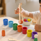 Duhové kuličky v kelímcích Montessori hračky pro batolata