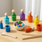 Duhové kuličky v kelímcích Montessori hračky pro batolata