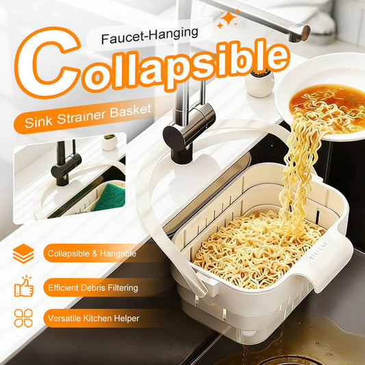 ❄️Letní fresh 50% SLEVA!🍜Skládací odkapávací koš na dřez k baterii – Úspora místa hygienický a multifunkční