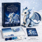 Patchworková sada Ice Dragon s motivem plsti - sada na šití Arctic Winter Guardian