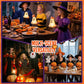 Chlupatý pavouk s velkou pavučinou Halloween venkovní dekorace