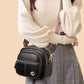 Klasická multifunkční přihrádky nastavitelný široký ramenní popruh PU kůže Crossbody Bag