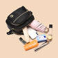 Klasická multifunkční přihrádky nastavitelný široký ramenní popruh PU kůže Crossbody Bag